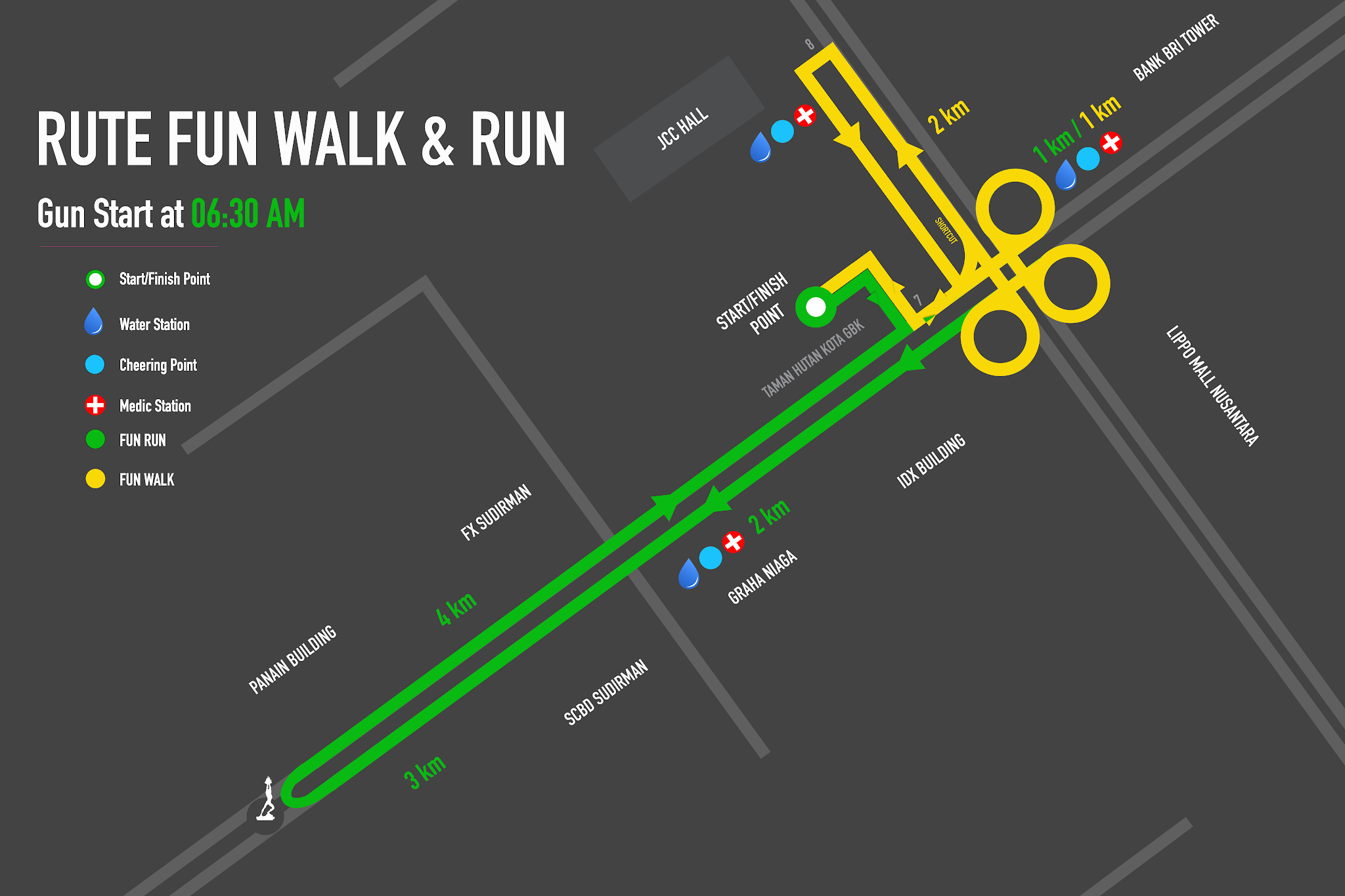 Rute Official Fun Walk & Run Festival Jamu Nusantara 2026